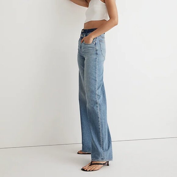 RARE - Madewell x Molly Dickson Double-Waistband Straight Jeans - NWT - Size 29 - Picture 2 of 5